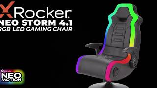 The X Rocker Neo Storm THE ULTIMATE LIGHT UP RGB amp AUDIO GAMING CHAIR [upl. by Ashti]