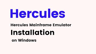 Hercules Emulator How to Install Hercules Mainframe Emulator [upl. by Yrellav]