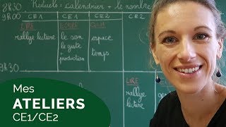 LES ATELIERS DE MA CLASSE DE CE1CE2 VLOG 24 [upl. by Laubin939]