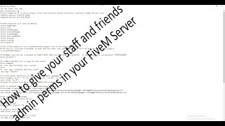 How to give admin permissions to your FriendsServer staff FiveM 2021 [upl. by Marriott]