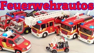 Playmobil Feuerwehrauto Sammlung seratus1 unboxing Löschfahrzeug [upl. by Ahsika]