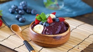 How to Make Traditional Acai Bowls 3 ingredients [upl. by Dyna]