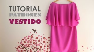 DIY Tutorial y patrones Vestido de capa para mujer [upl. by Norah]