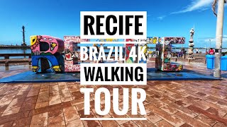 Recife Pernambuco Brazil Downtown Walking Tour  4K Walk [upl. by O'Driscoll128]