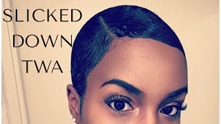 Slicked Down TWA  Updated Routine  Nia Hope [upl. by Schuh]