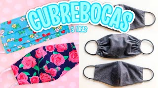 COMO HACER BARBIJOSCUBREBOCAS CASEROS LAVABLES Y SIN COSER  TAPABOCAS o MASCARILLAS de tela [upl. by Ailicec]