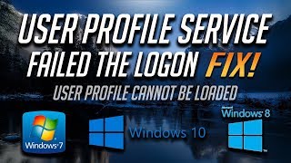 Fix quotThe User Profile Service failed the logon  User Profile Cannot be loaded in Windows 1087 [upl. by Oflodor]