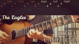 HOTEL CALIFORNIA LiveAcoustic  The Eagles  Full Guitar Lesson TABS [upl. by Consuelo]