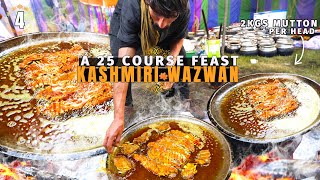 Indias Largest 25Course NONVEG Feast  KASHMIRI WAZWAN at a KASHMIRI WEDDING in Srinagar 🇮🇳 [upl. by Asilet]