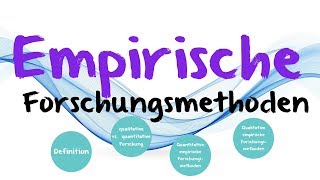 Empirische Forschung ✅ Quantitative amp qualitative Methoden [upl. by Annaierb859]