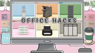 Bloxburg  10 Office Building Hacks  Tips amp Designs  Series 18 [upl. by Ahtaga]