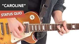 Status Quo quotCarolinequot Guitar Lesson Tutorial [upl. by Kapeed]