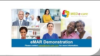 MED e care eMAR Demonstration [upl. by Suzanna]