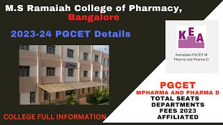 MS Ramaiah College of Pharmacy Bangalore [upl. by Ysle]