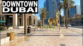 Downtown Dubai Complete Walk  4K  Dubai Tourist Attraction [upl. by Elaval]