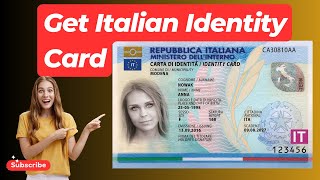 How to Apply for Italian Identity Card  StepbyStep Guide to Carta di Identità [upl. by Giglio]