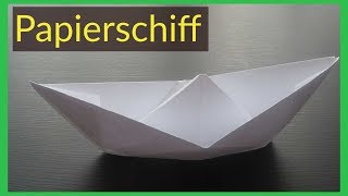 Papierschiff falten  Papier falten  Origami Boot  Einfaches Schiff basteln mit Papier [upl. by Falzetta]