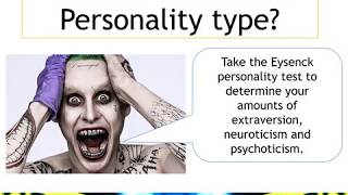 Eysencks Criminal Personality Theory Explanations of Offending Behaviour [upl. by Rhiana]