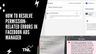 How to resolve permissionrelated errors in Facebook ads manager  English [upl. by Townshend]