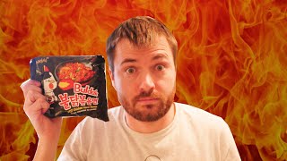 The Samyang Spicy Chicken Flavor Instant Ramen INCREDIBLY HOT Noodle Challenge  Matts Megabites [upl. by Hooke]