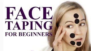 Face Taping for Beginners Kinesiology taping for Lifting Face [upl. by Khosrow364]