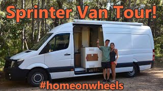 Sprinter Van Conversion  DIY Stealth Camper Tour [upl. by Orfinger839]