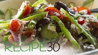 MEDITERRANEAN GREEK SALAD  By RECIPE30com [upl. by Porcia]