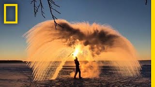 Here’s How Boiling Water Can Turn Into Ice  National Geographic [upl. by Leribag87]