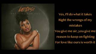 Ledisi  Anything For You Lyrics [upl. by Asillem]