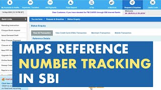 IMPS Reference Number Tracking in SBI [upl. by Thayne]