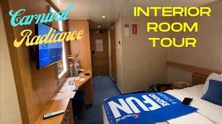 CARNIVAL RADIANCE INTERIOR STATEROOM TOUR 7327 [upl. by Esiuolyram]