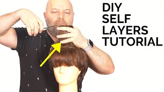 DIY Haircut  How to Layer Your Own Hair  TheSalonGuy [upl. by Demmahom595]