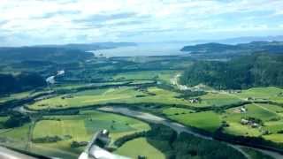 Landing in Trondheim Norway [upl. by Sirraf]