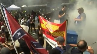 Protests in Charlottesville take a violent turn [upl. by Zeuqirdor298]