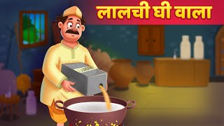 लालची घी वाला  Hindi Kahani  Moral Stories हिंदी कहानिया Hindi Fairy Tales [upl. by Nazus]