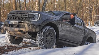 2023 Ford Ranger Raptor  OFFROAD Test Drive Snow amp Mud [upl. by Odnalref298]