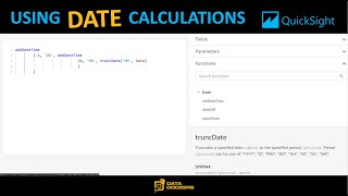 Using Date Calculations in AWS Quicksight [upl. by Fugazy13]