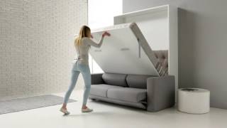 Pessotto reti  Alì with Sofa  Murphy bed with folding sofa [upl. by Cirtap301]