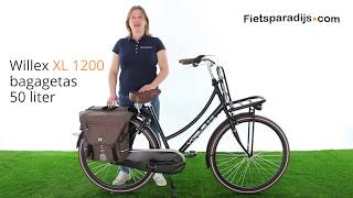 Willex XL 1200 Bagagetas 50L  Fietstas review NL [upl. by Bilek515]