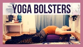 Restorative Yoga Poses With A Bolster [upl. by Ayerf]