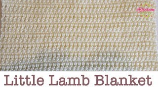 Easiest Crochet Baby Blanket Little Lamb Blanket beginner friendly [upl. by Nahum]