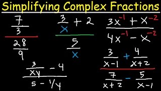 Algebra  Simplifying Complex Fractions [upl. by Milinda714]