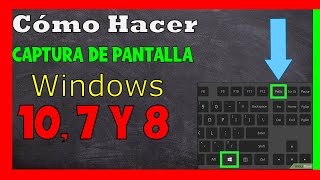 Como Tomar Captura de Pantalla en Computadora ✅ Windows 10 Windows 7 y 8 [upl. by Jerri]