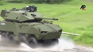 Taiwan military demonstrates its new wheeled tanks [upl. by Niles]