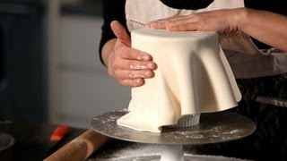 How to Cover a Cake in Fondant  Wedding Cakes [upl. by Ydnik]