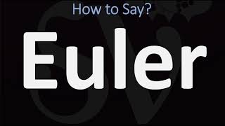 How to Pronounce Euler CORRECTLY [upl. by Aihsenrad]