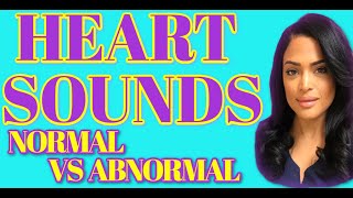 HEART SOUNDS NORMAL VS ABNORMAL AUDIO [upl. by Kelsy]