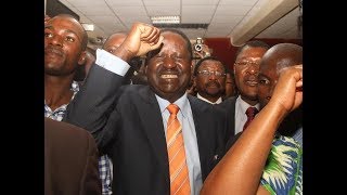 Raila Odinga celebrates after Supreme Court nullified Uhuru Kenyattas win [upl. by Aeneus]