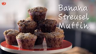 Spongy Banana Streusel Muffin  How To Make Banana Muffins At Home By Kamini  Quick amp Easy Dessert [upl. by Dawes]