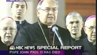 Pope John Paul II death announcement NBC [upl. by Couq]